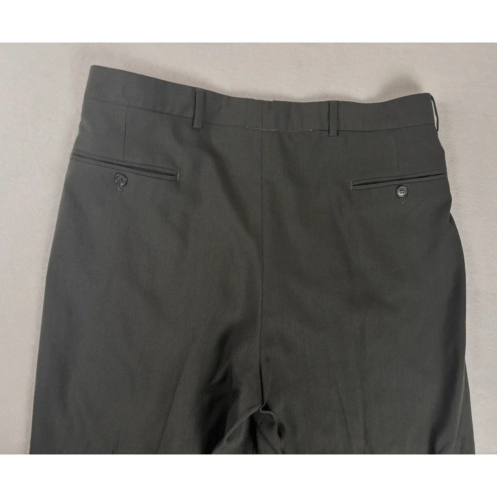 Galliani Reda Super 100 Wool‎ Pleated Dress Pants Italy Men's 36x30 Cuffed